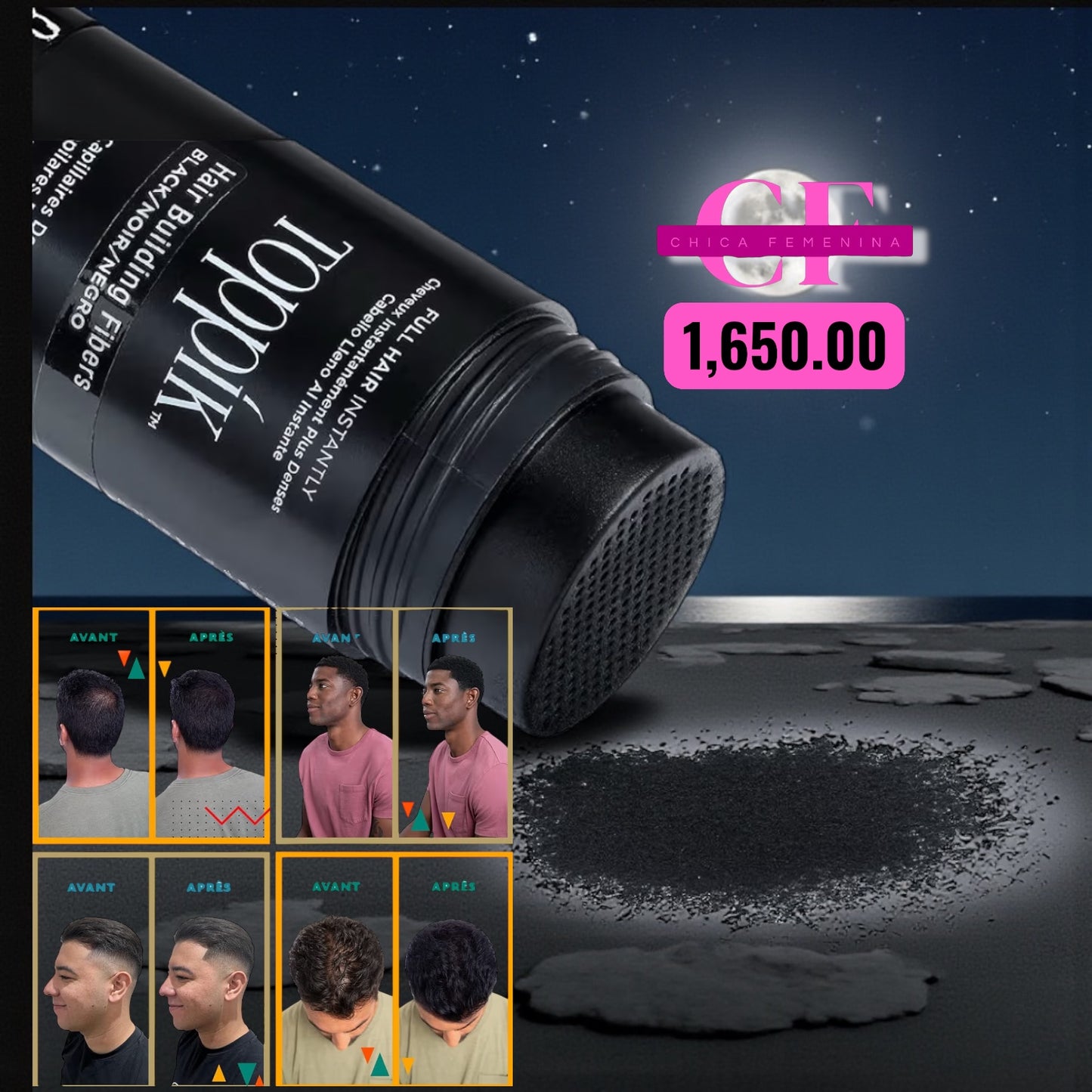 FIBRA CAPILAR + APLICADOR OCULTAR CLAROS EN EL PELO