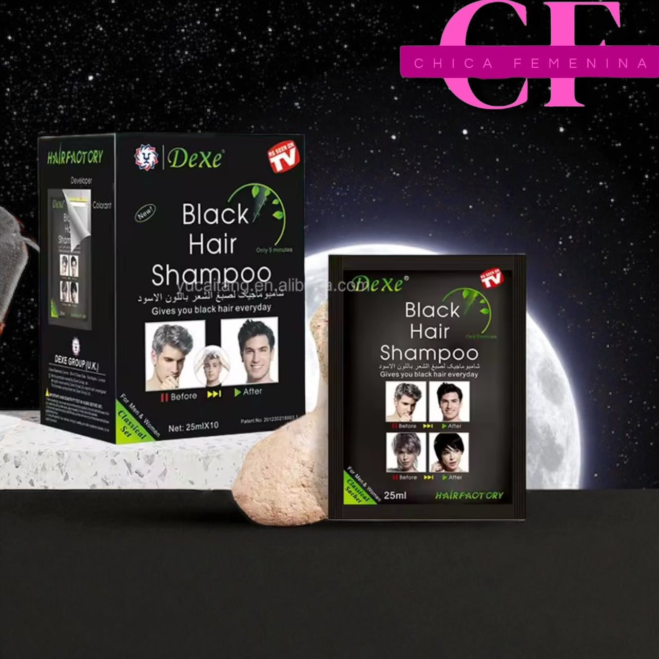 SHAMPOO PARA CABELLO NEGRO (64 UND X CAJA)