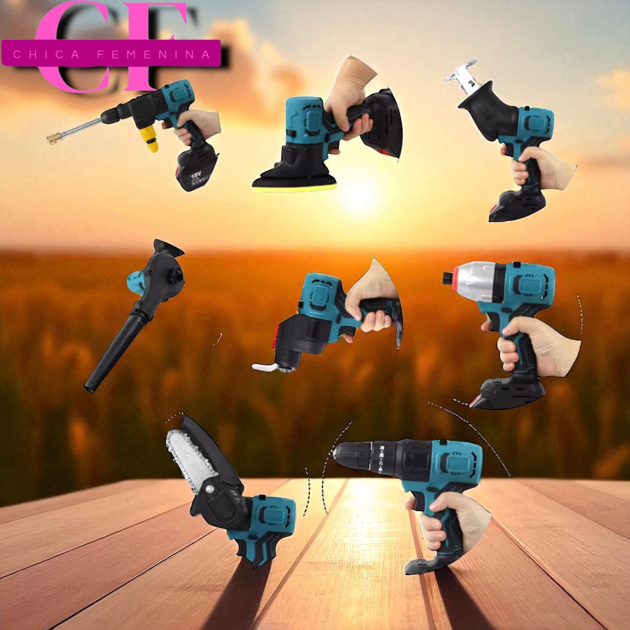 SET DE TALADROS 4 EN 1 AM JBN-10