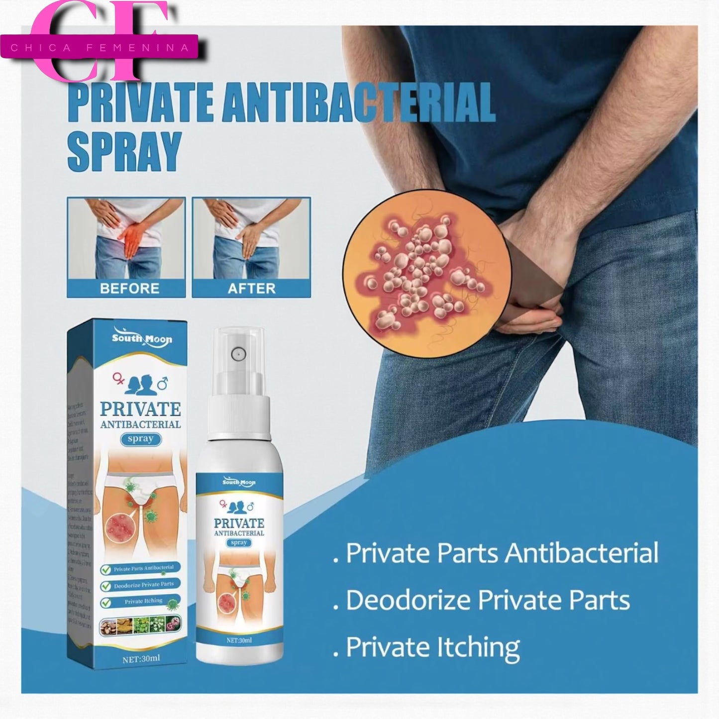 SPRAY PARA MALOS OLORES GENITALES CONTROL PH Y SALIDAS IMPREVISTAS