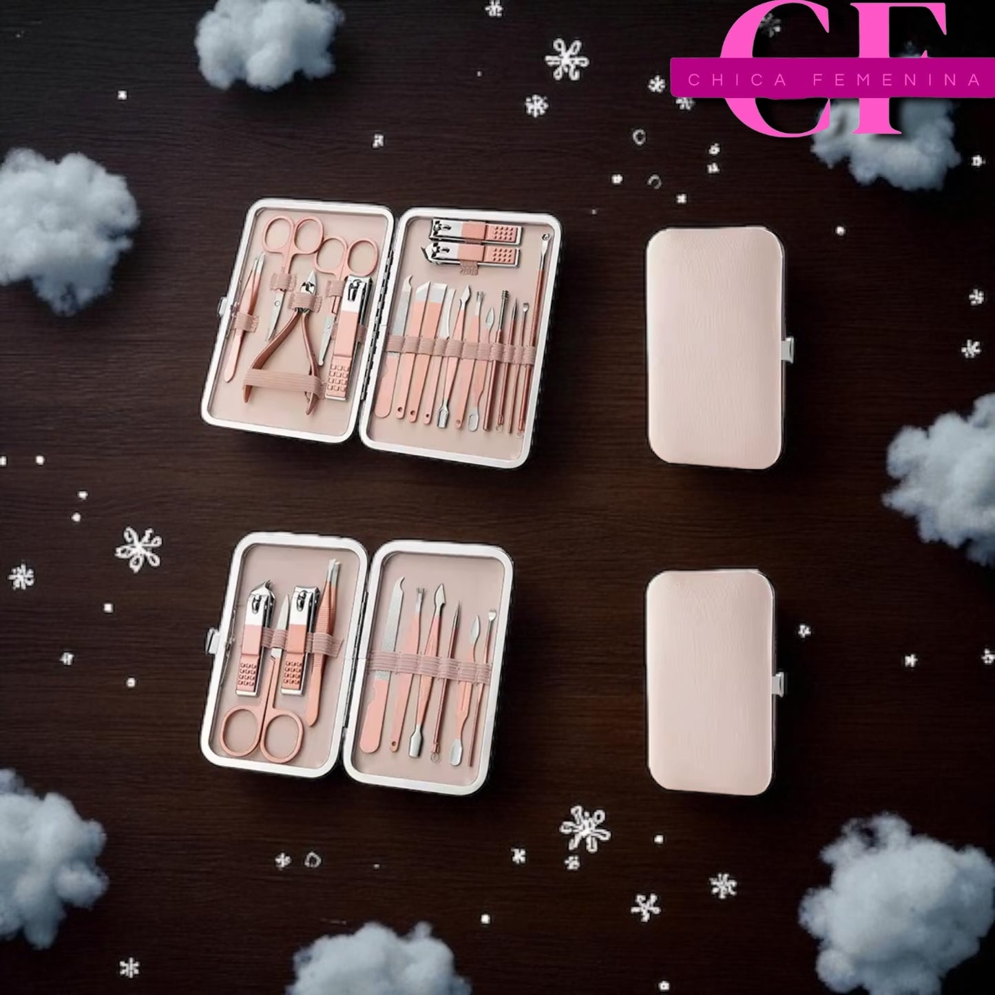 Kit de Higiene Completo (Rostro, Oídos, Manos y Pies) Rosado