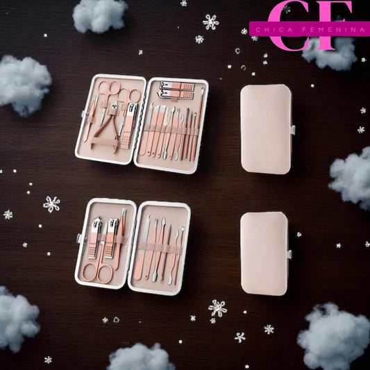 Kit de Higiene Completo (Rostro, Oídos, Manos y Pies) Rosado