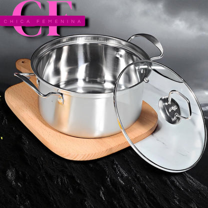 JUEGO DE OLLAS PLATEADO 12PZ