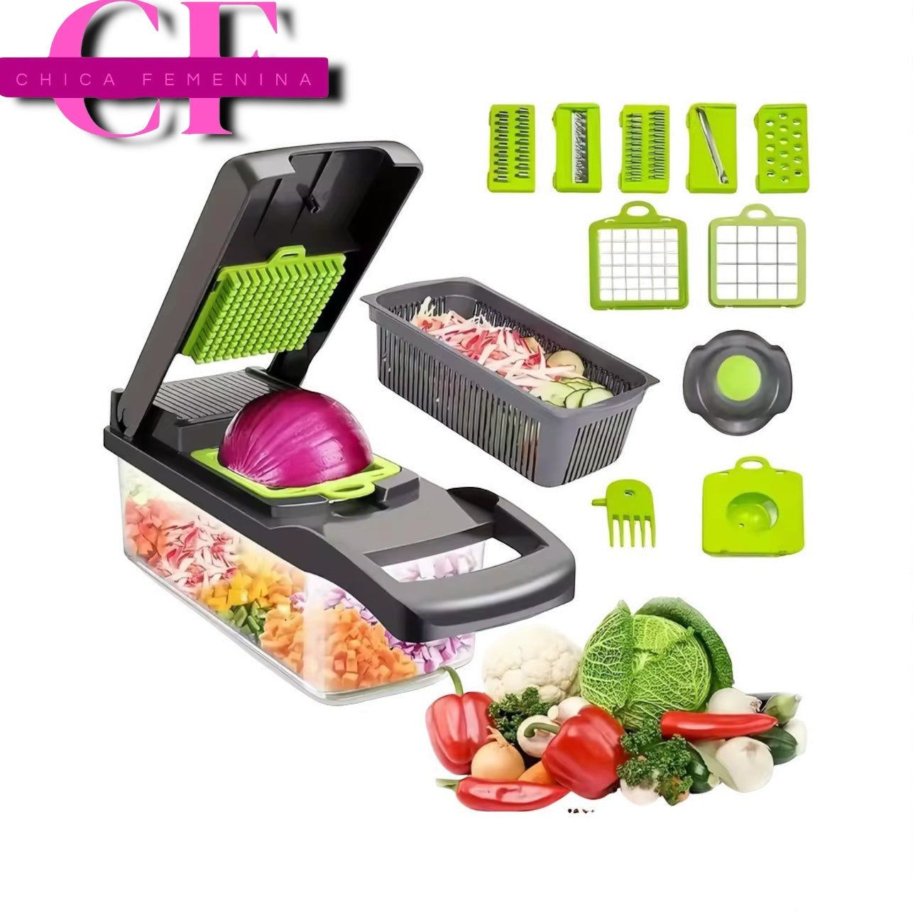 CORTADOR DE VEGETALES SHOPER 14 PIEZAS