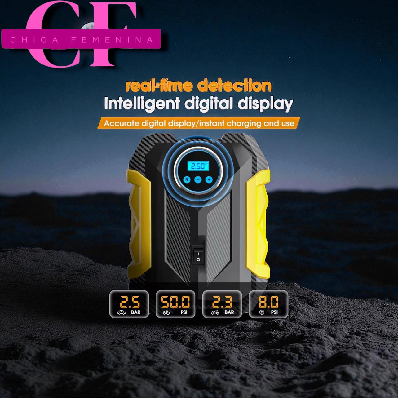 BOMBA DE AIRE CON PANTALLA DIGITAL 12V