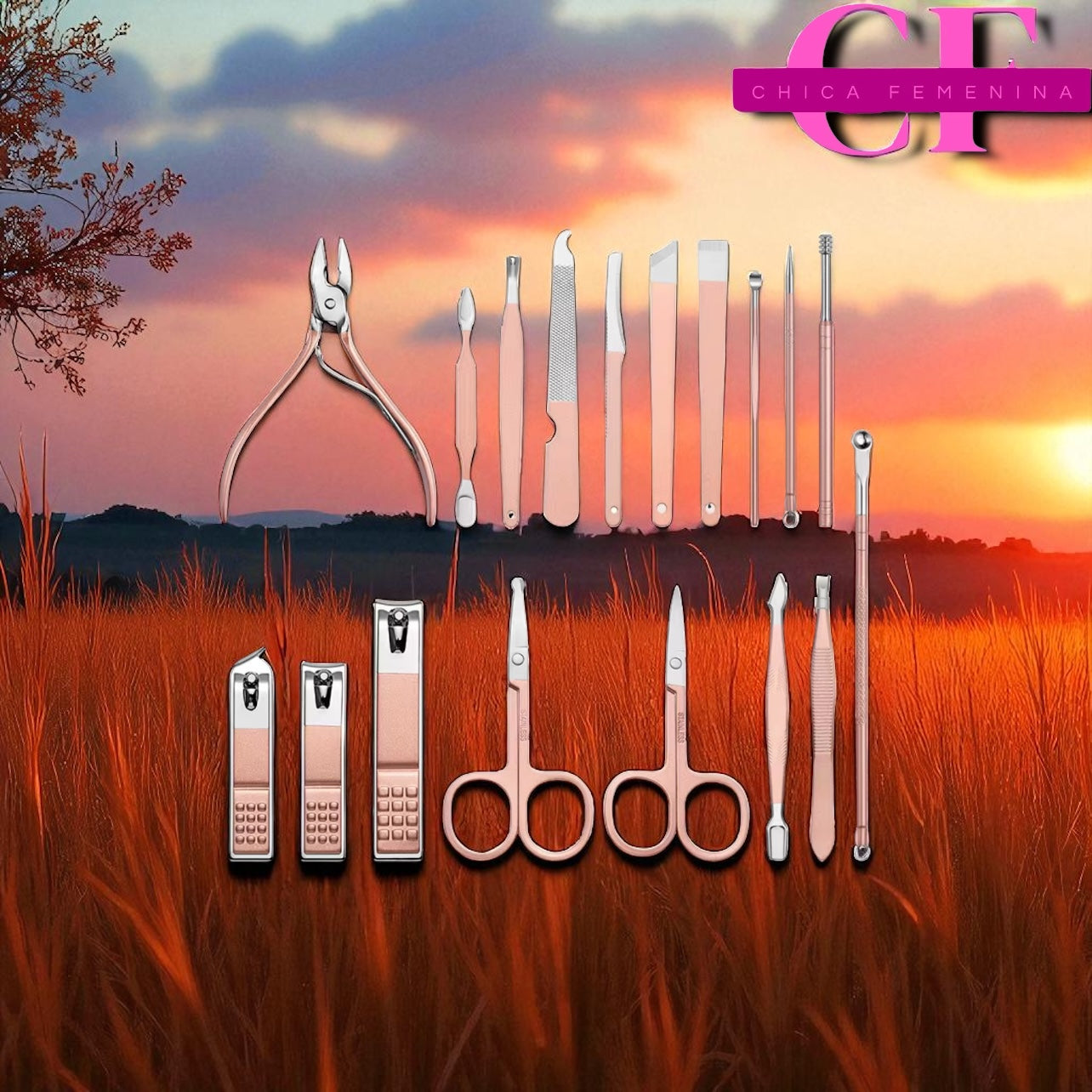 Kit de Higiene Completo (Rostro, Oídos, Manos y Pies) Rosado