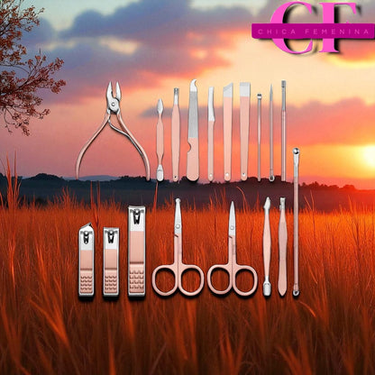 Kit de Higiene Completo (Rostro, Oídos, Manos y Pies) Rosado