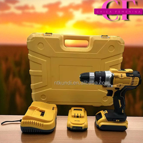 SET DE TALADRO 2 BATERIAS 24 PZ AMARILLO EXPLOIT