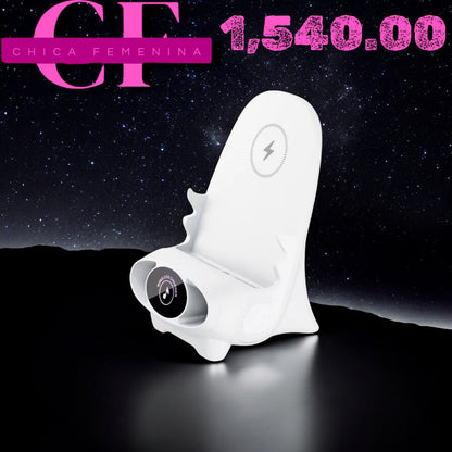 SOPORTE MULTIFUNCIONAL PARA MOVIL CON ALTA VOZ Y FUNCION DE CARGA MAGNETICA