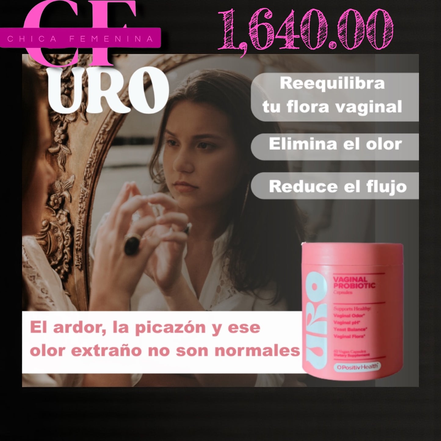 URO VAGINAL PROBIOTICS (BODEGA E) PARA LA SALUD VAGINAL DE LAS MUJERES, EQUILIBRIO DEL PH (Copia)