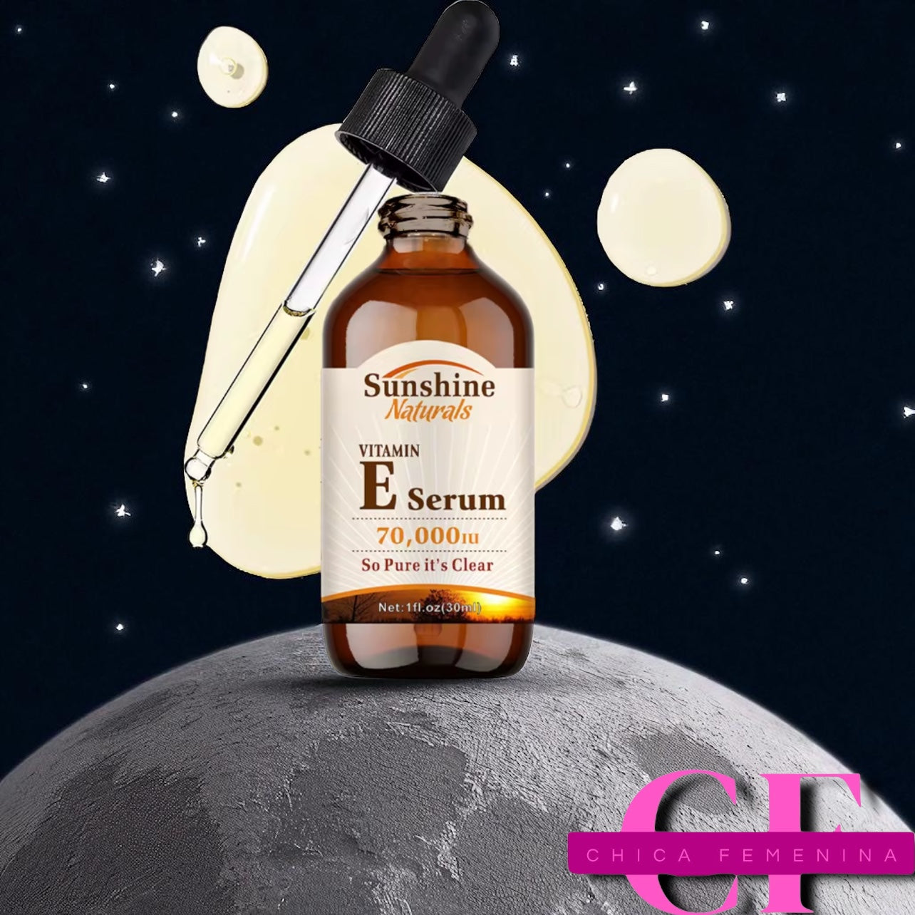 SUERO DE VITAMINA E DE LA MARCA SUNSHINE NATURALS, UN PRODUCTO PARA EL CUIDADO DE LA PIEL