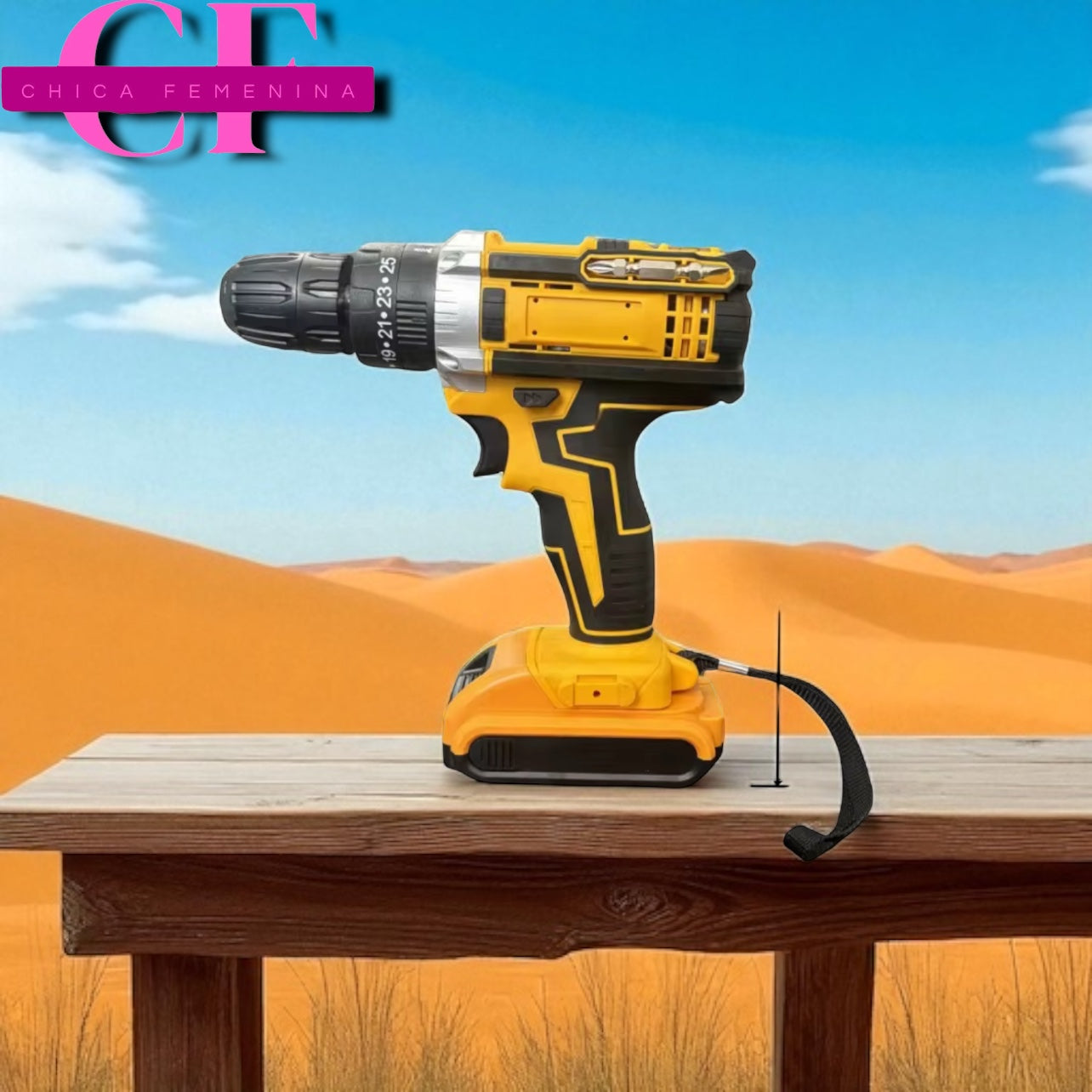 SET DE TALADRO 2 BATERIAS 21 V 26 PZ AMARILLO HASS/ AM