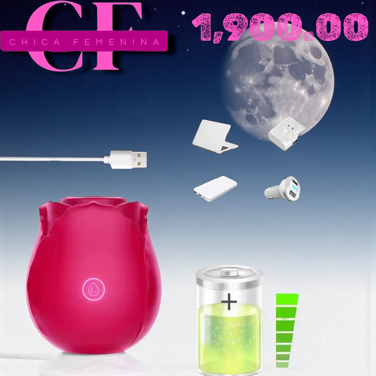 ROSA DEL PLACER VIBRADOR DE ROSAS PARA MUJER, ESTIMULADOR SEXUAL CON PUNTO DULCE