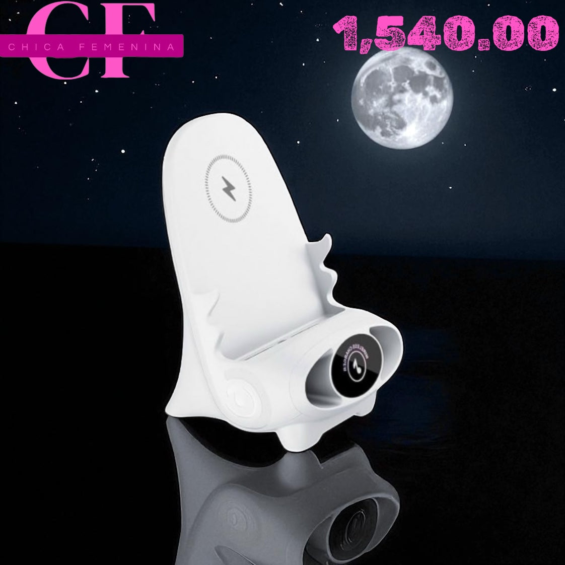 SOPORTE MULTIFUNCIONAL PARA MOVIL CON ALTA VOZ Y FUNCION DE CARGA MAGNETICA