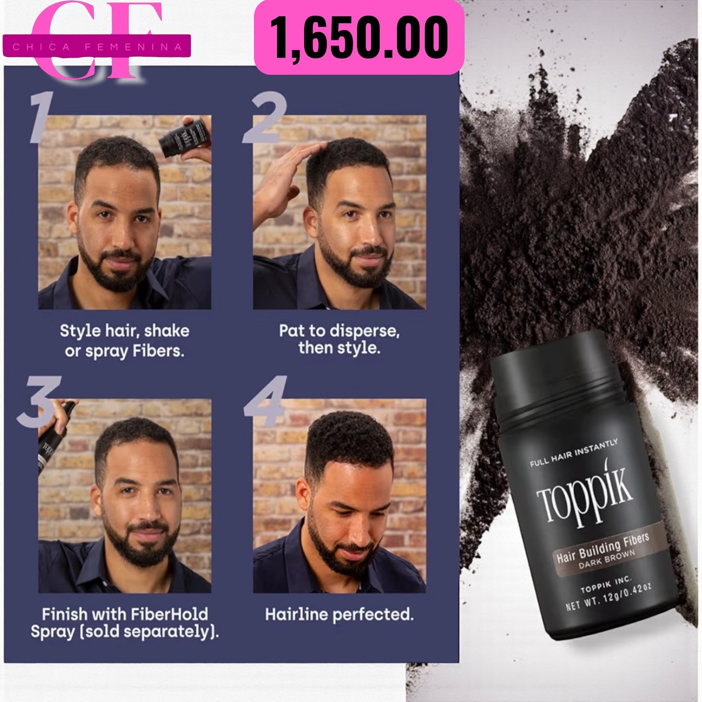 FIBRA CAPILAR + APLICADOR OCULTAR CLAROS EN EL PELO