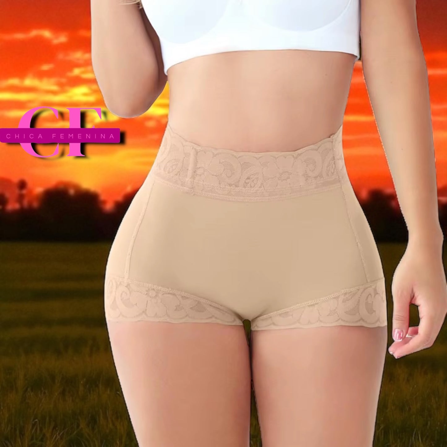 SHORT FAJA LEVANTA COLA MALVA CLARO 3XL