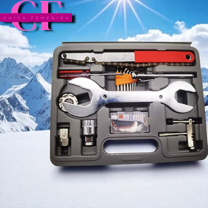 SET HERRAMIENTAS DE REPARACIÓN DE NEUMÁTICOS DE REPARACIÓN DE EJES BICICLETA