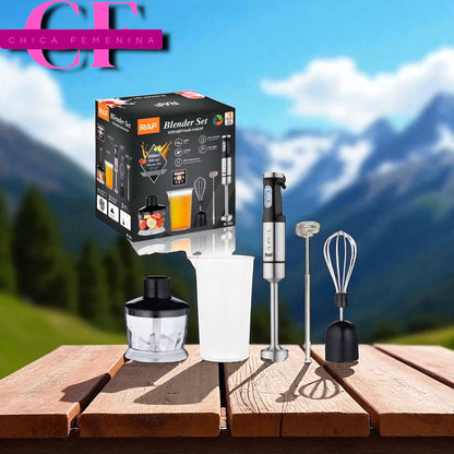 JUEGO DE BATIDORA DE MANO MULTIUSOS Y DE VELOCIDAD AJUSTABLE 4 EN 1