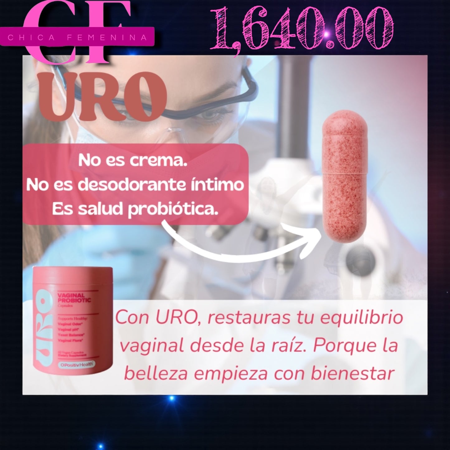 URO VAGINAL PROBIOTICS (BODEGA E) PARA LA SALUD VAGINAL DE LAS MUJERES, EQUILIBRIO DEL PH (Copia)