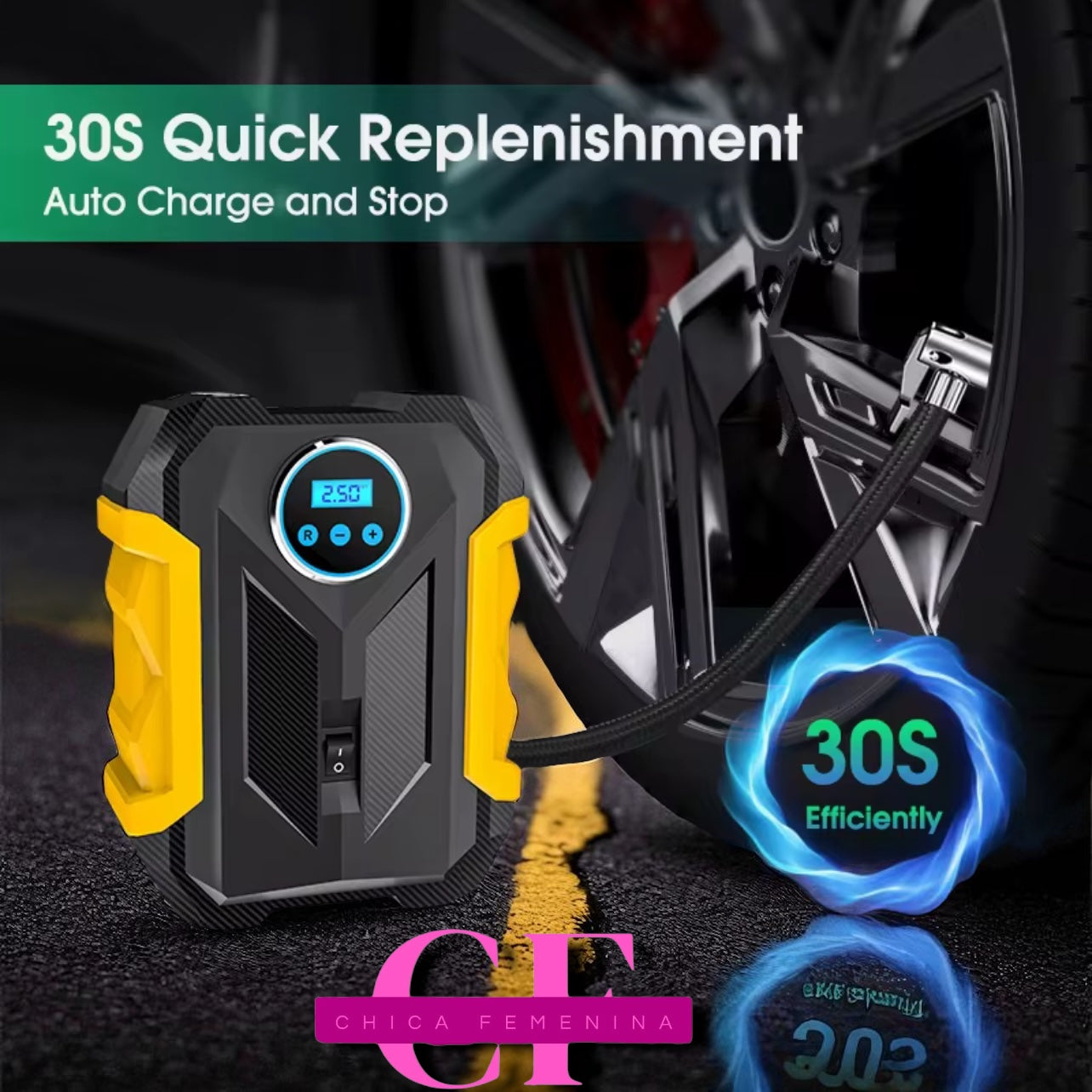 BOMBA DE AIRE CON PANTALLA DIGITAL 12V