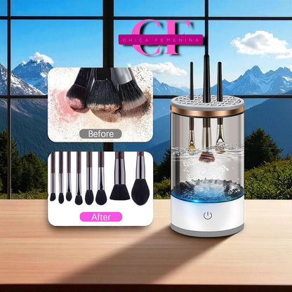 Máquina limpiadora de brochas de maquillaje