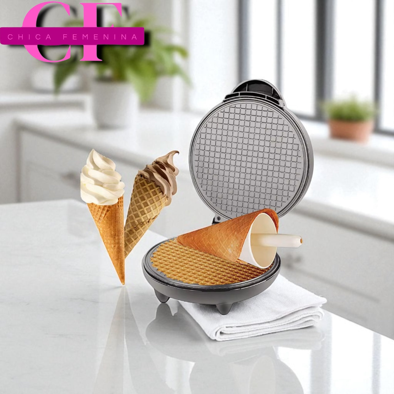 Máquina de conos de desayuno casero, máquina de conos de helado