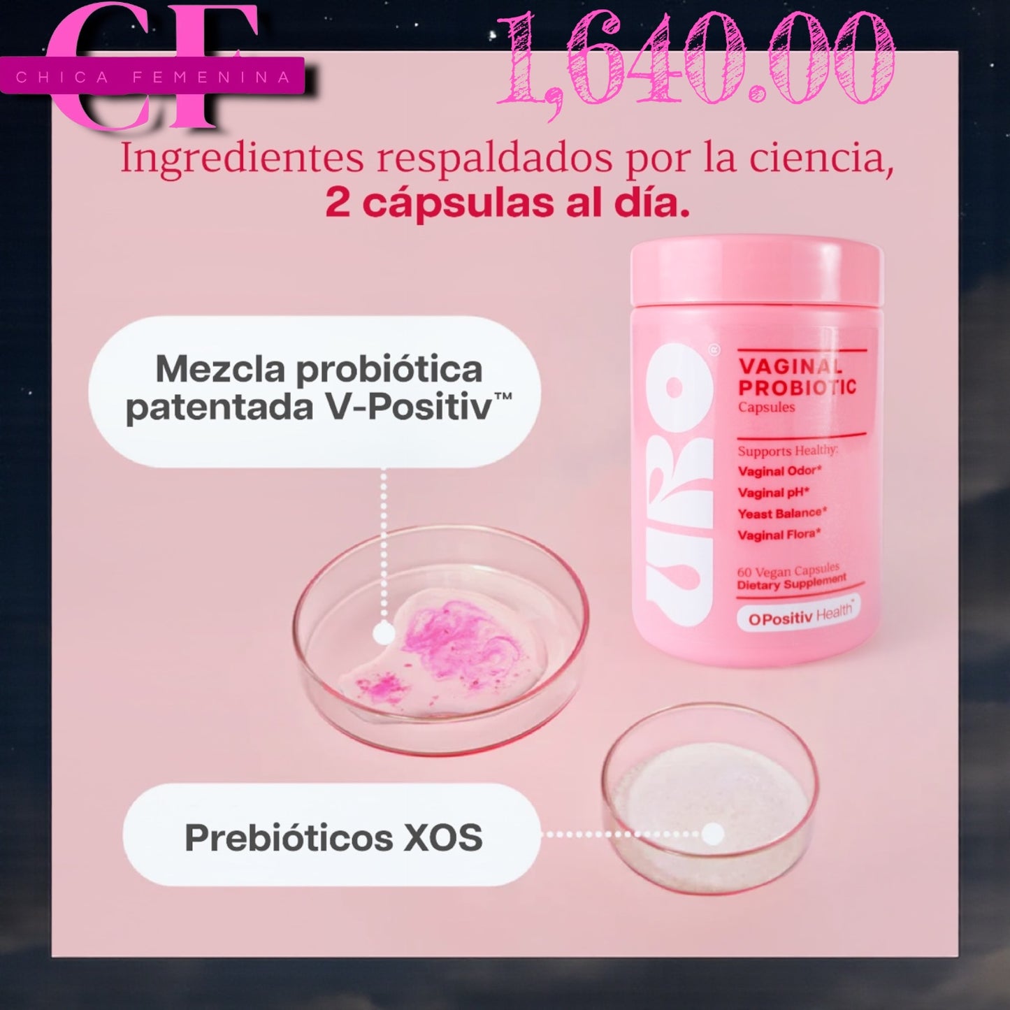 URO VAGINAL PROBIOTICS (BODEGA E) PARA LA SALUD VAGINAL DE LAS MUJERES, EQUILIBRIO DEL PH (Copia)