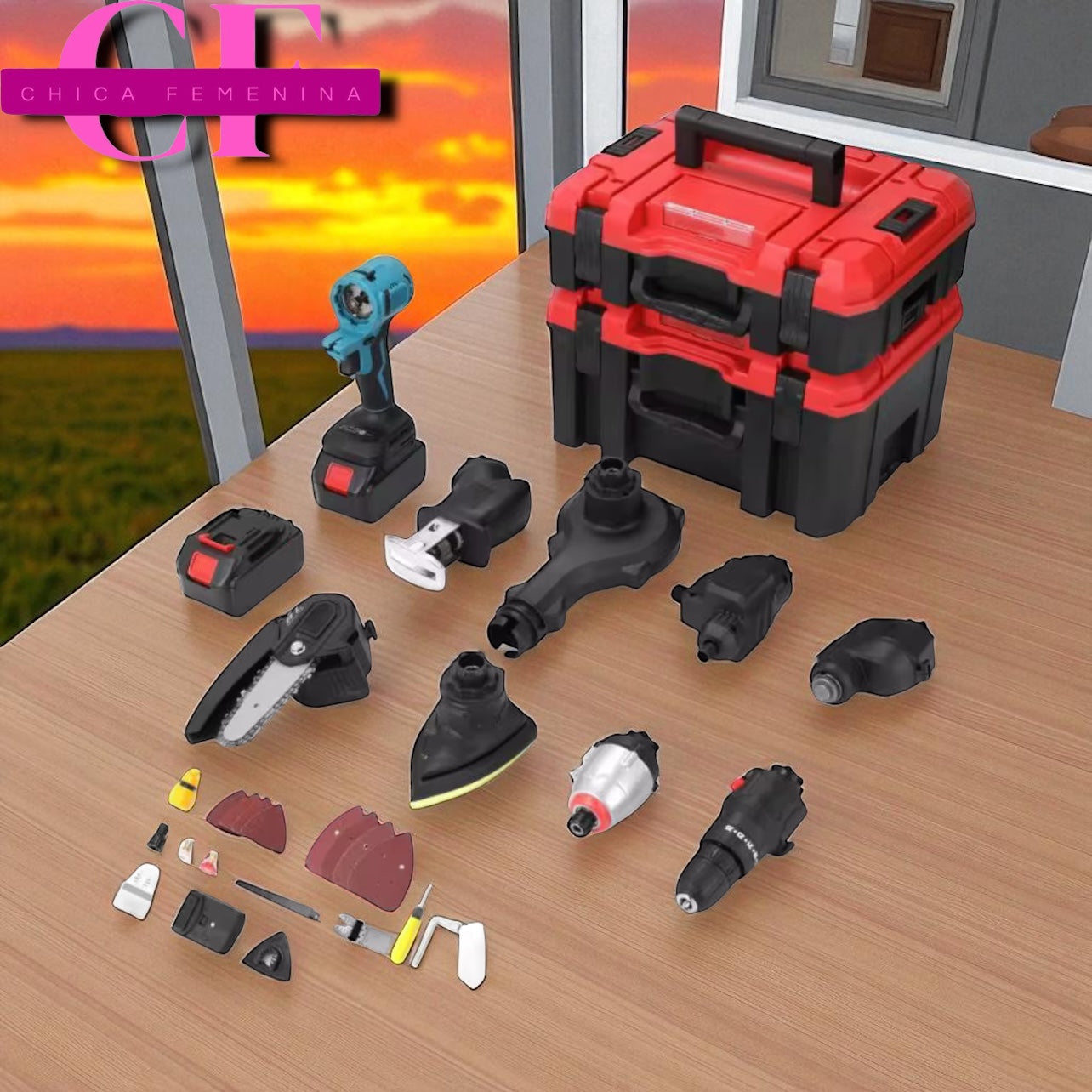 SET DE TALADROS 4 EN 1 AM JBN-10