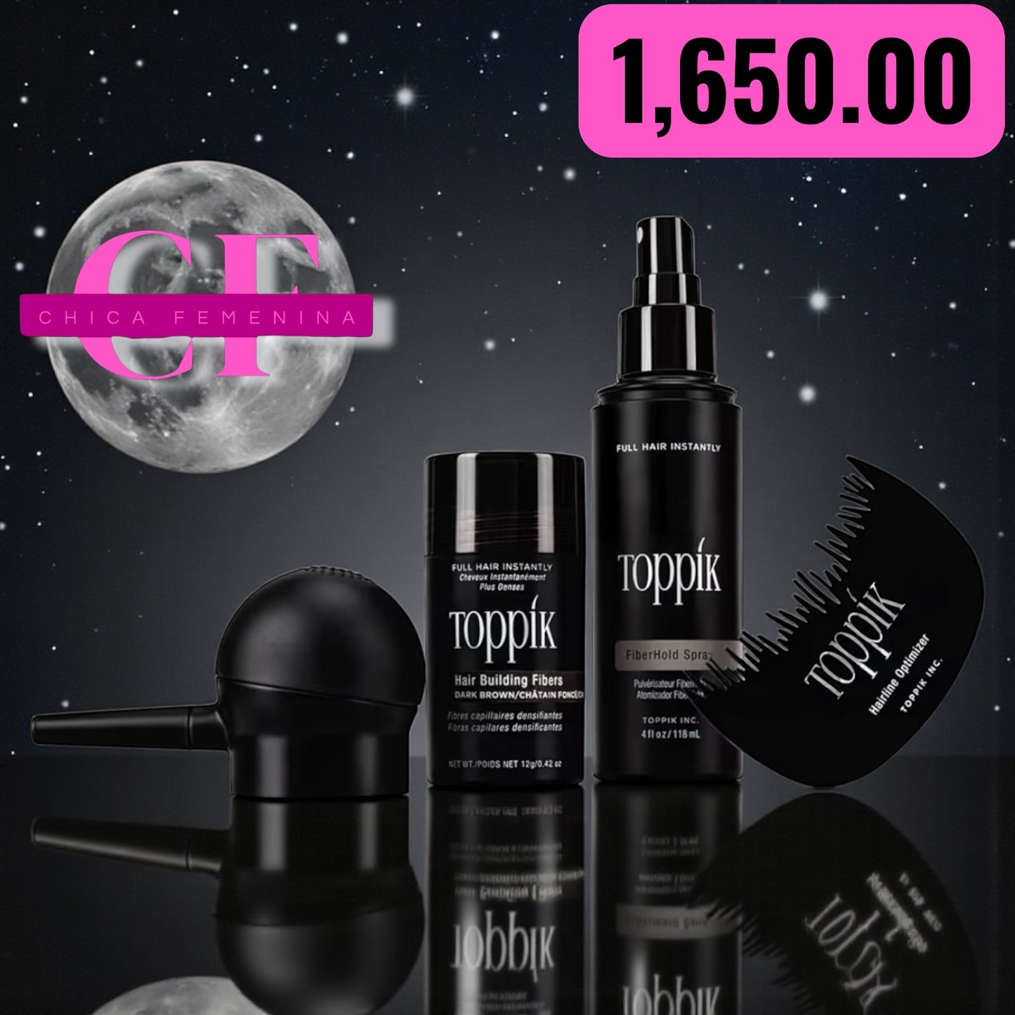 FIBRA CAPILAR + APLICADOR OCULTAR CLAROS EN EL PELO