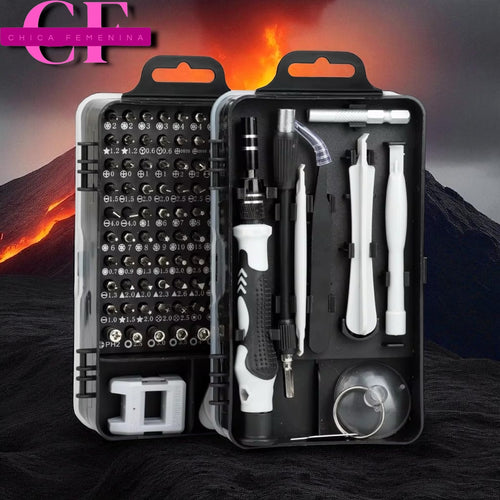 Destornillador de precisión 115 en 1, juego de herramientas de reparación profesional magnéticas para electrónica.