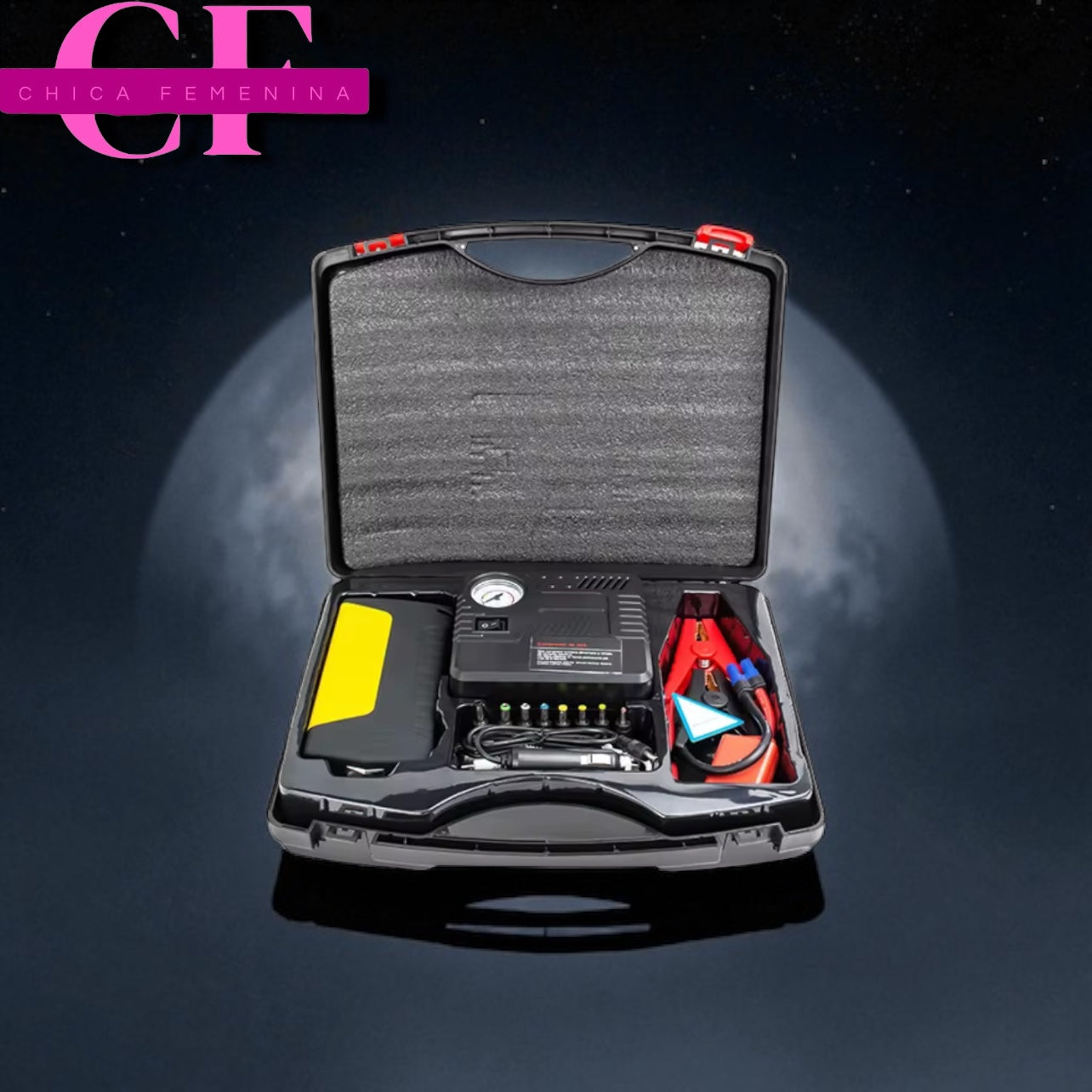 JUMPER DE VEHICULO TM15 + BOMBA DE AIRE KIT TODO EN UNO MD-10505