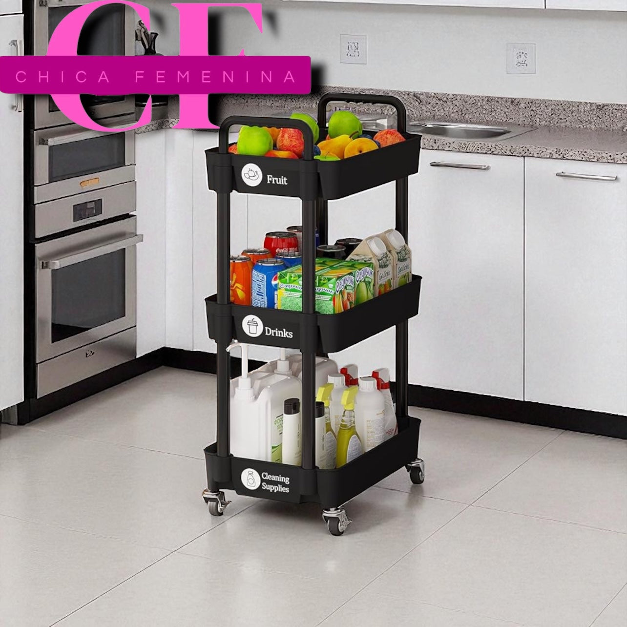 ESTANTE / CARRITO DE COCINA 4 NIVELES