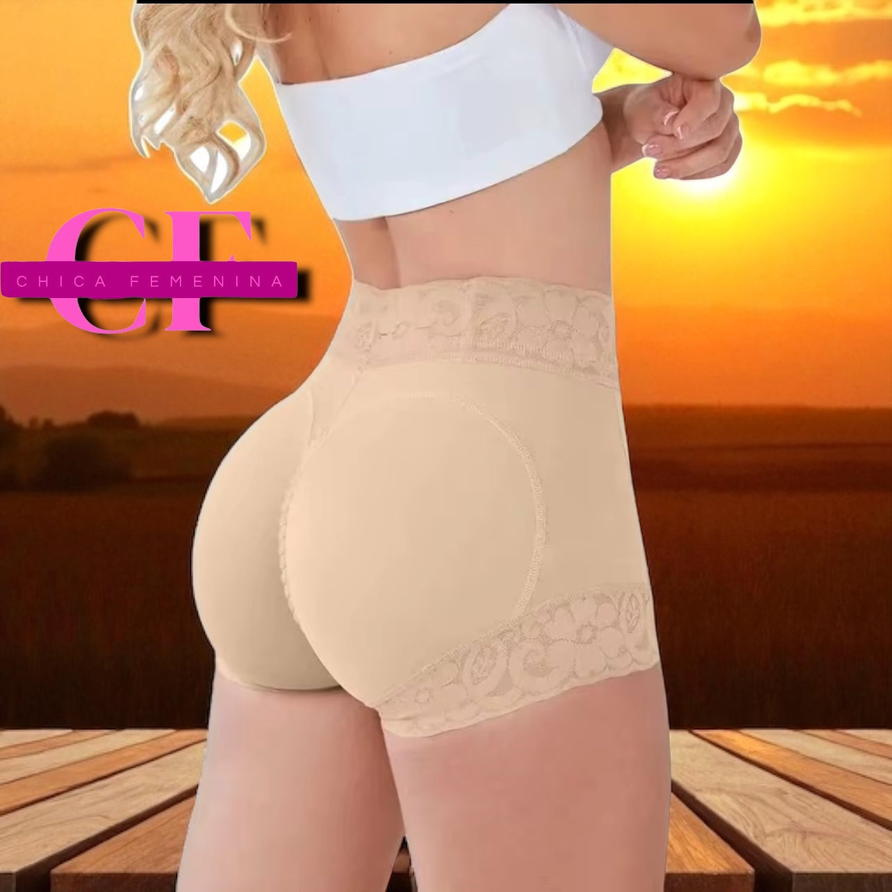 SHORT FAJA LEVANTA COLA MALVA CLARO 3XL