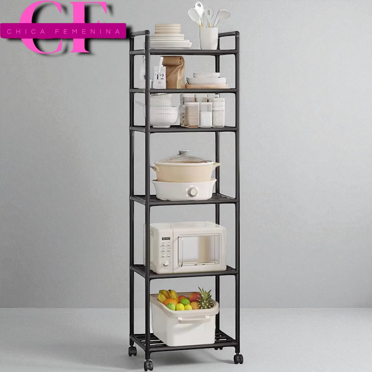 ESTANTE MULTIFUNCIONAL 5 NIVELES CON GANCHO