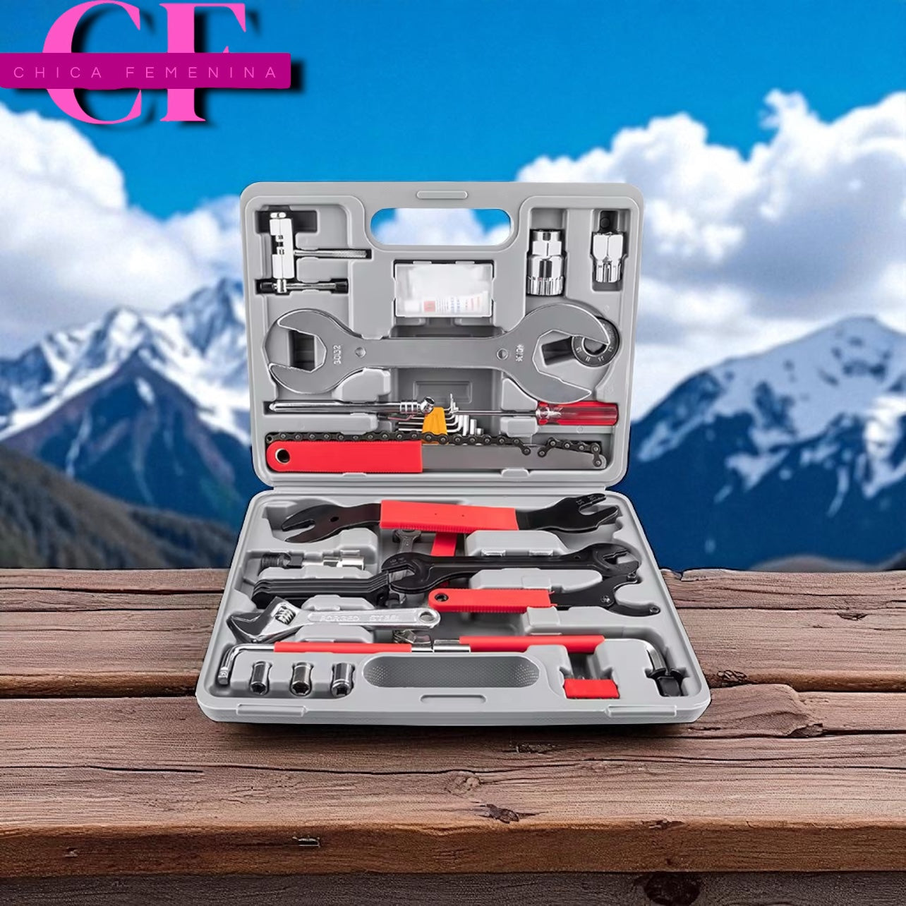SET HERRAMIENTAS DE REPARACIÓN DE NEUMÁTICOS DE REPARACIÓN DE EJES BICICLETA