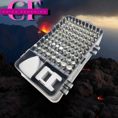 Destornillador de precisión 115 en 1, juego de herramientas de reparación profesional magnéticas para electrónica.