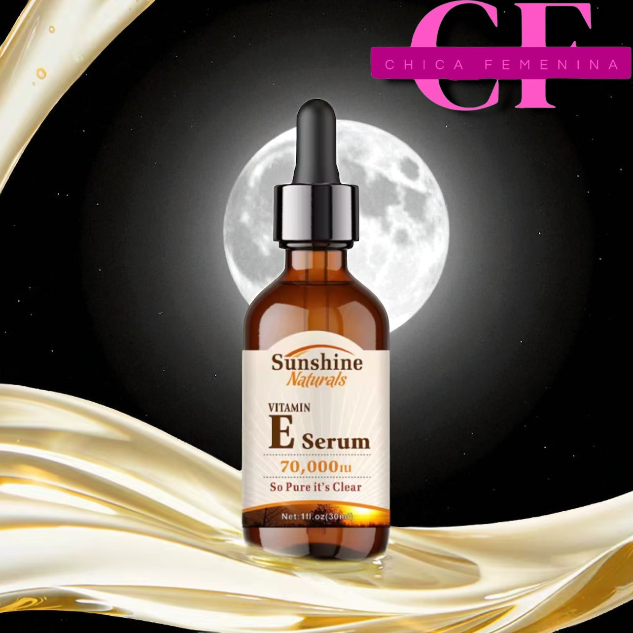 SUERO DE VITAMINA E DE LA MARCA SUNSHINE NATURALS, UN PRODUCTO PARA EL CUIDADO DE LA PIEL