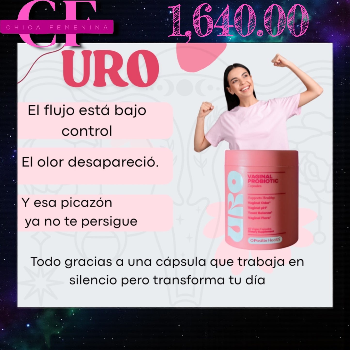 URO VAGINAL PROBIOTICS (BODEGA E) PARA LA SALUD VAGINAL DE LAS MUJERES, EQUILIBRIO DEL PH (Copia)