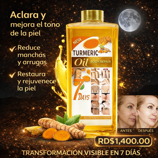 ACEITE CORPORAL DE CÚRCUMA TUMERIC, ACEITE SUPER BLANQUEADOR