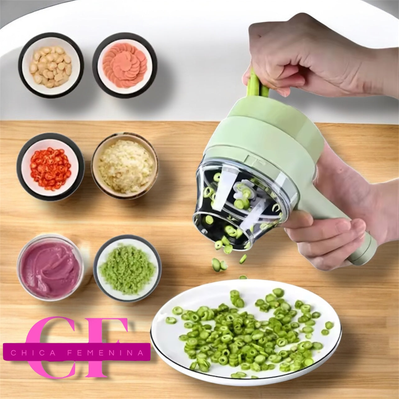 PICADORA ELÉCTRICA D/MANO D/VEGETALES 419G