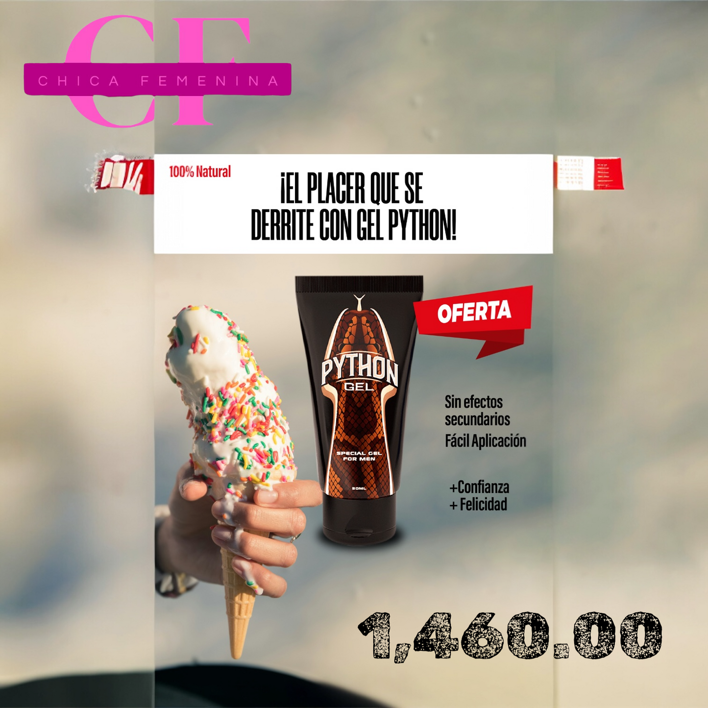 PYTHON GEL NATURAL MASCULINO