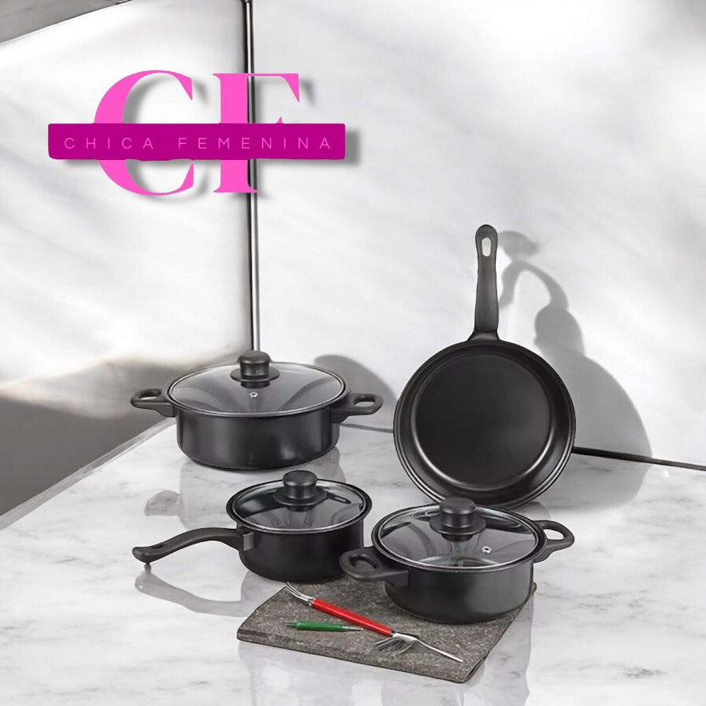 SET DE OLLAS Y SARTENES ANTIADHERENTES JUEGO DE UTENCILIOS DE COCINA DE 13