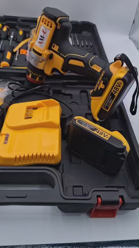 SET DE TALADRO 2 BATERIAS 24 PZ AMARILLO EXPLOIT