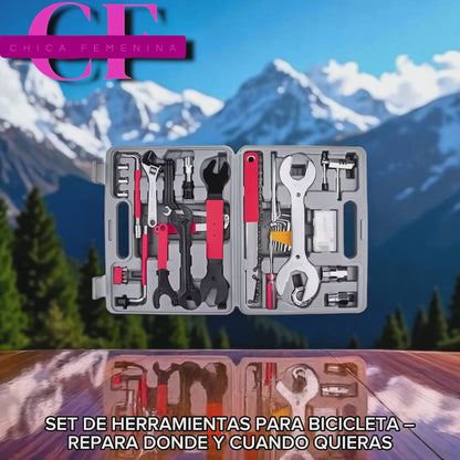 SET HERRAMIENTAS DE REPARACIÓN DE NEUMÁTICOS DE REPARACIÓN DE EJES BICICLETA