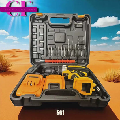 SET DE TALADRO 2 BATERIAS 21 V 26 PZ AMARILLO HASS/ AM