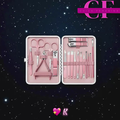 Kit de Higiene Completo (Rostro, Oídos, Manos y Pies) Rosado