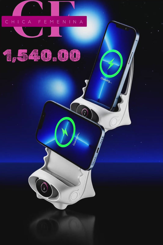 SOPORTE MULTIFUNCIONAL PARA MOVIL CON ALTA VOZ Y FUNCION DE CARGA MAGNETICA