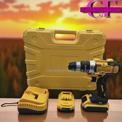 SET DE TALADRO 2 BATERIAS 24 PZ AMARILLO EXPLOIT