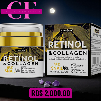 CREMA FACIAL ANTIARRUGAS CON RETINOL Y COLÁGENO DÍA Y NOCHE MIXTA DÍA/NOCHE