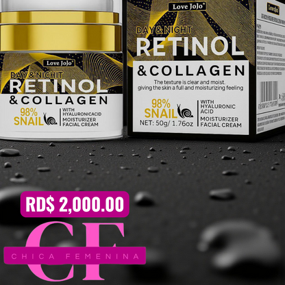 CREMA FACIAL ANTIARRUGAS CON RETINOL Y COLÁGENO DÍA Y NOCHE MIXTA DÍA/NOCHE